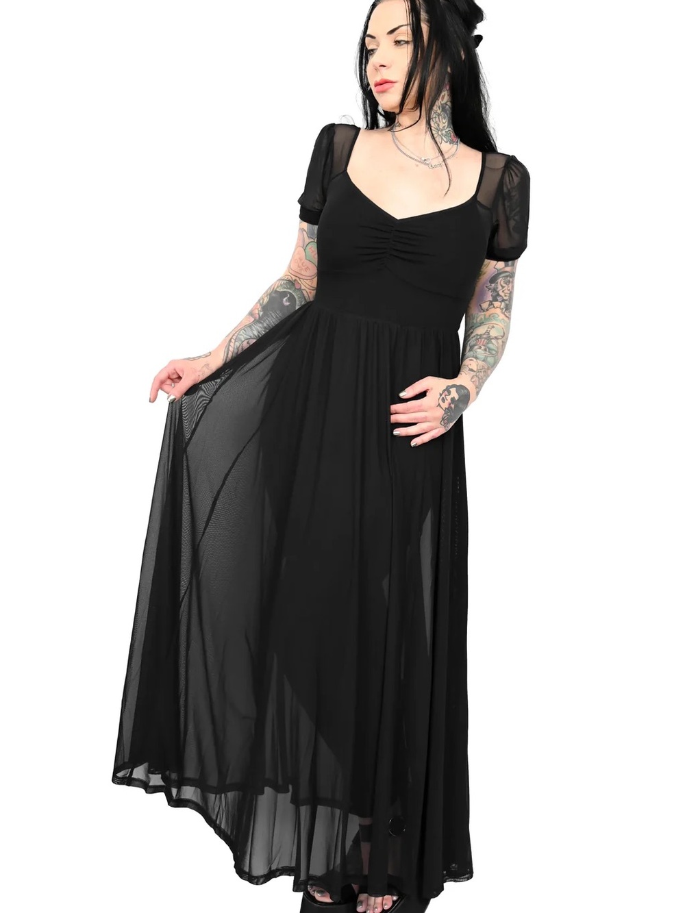 Lily Mesh maxi 🔪 Foxblood ⛓️ Alt 🦇 Goth 🕷️ Grunge 🐺 Whimsygoth 💀 Punk